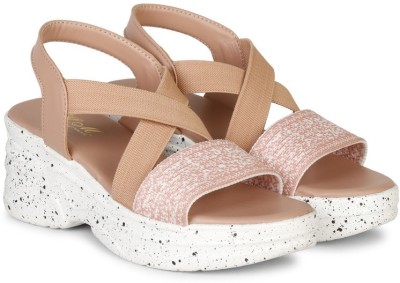 H.M.LADIES Women Wedges(Pink , 6)