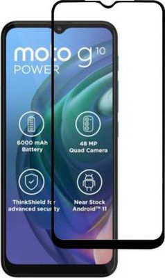 XRENGTH Edge To Edge Tempered Glass for MOTOROLA G10 POWER(Pack of 1)