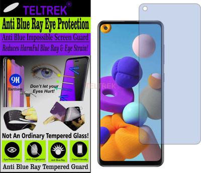 TELTREK Tempered Glass Guard for SAMSUNG A21S (Impossible UV AntiBlue Light)(Pack of 1)