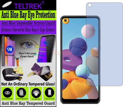 TELTREK Tempered Glass Guard for SAMSUNG GALAXY A21 (Impossible UV AntiBlue Light)(Pack of 1)