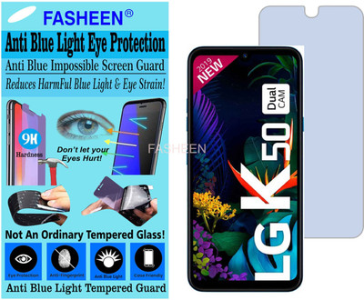 Fasheen Tempered Glass Guard for LG K50 (Impossible UV AntiBlue Light)(Pack of 1)