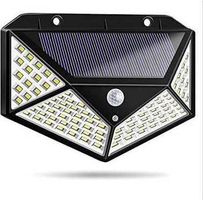 Pihoo Enterprise Outdoor Solar Lamp 100 LED Solar Light PIR Motion Sensor Wall Light Waterproof Solar Powered Sunlight Solar Light Set(Wall Mounted Pack of 1)