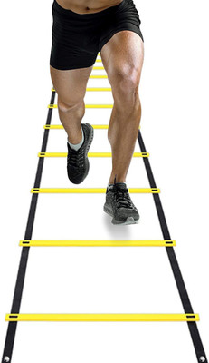 Leosportz Agility Ladder 4 meter Speed Training Ladder with 10 Adjustable Rungs, Speed Ladder(Yellow)