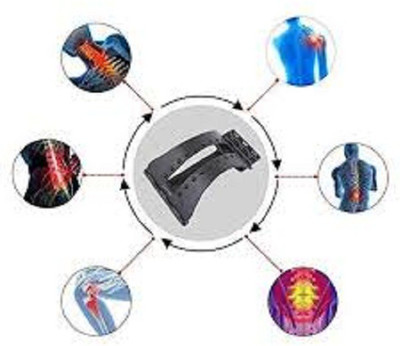 PRL TRADERS Magic Lumber Back Support Pain Relief 3 Level Resistance ( 2pc, Black) Back / Lumbar Support(Black)