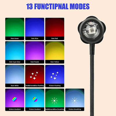 ASTOUND Portable RGB 360° Rotation USB Star Night Light LED SSL-03 Led Light(Black)