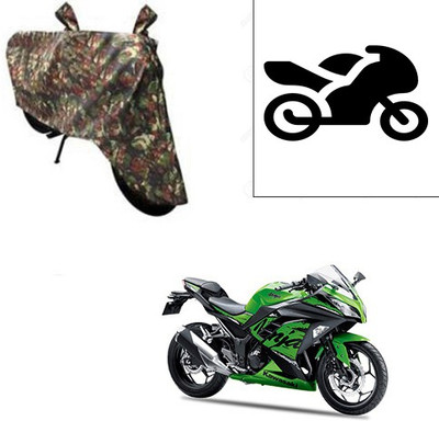 Feel heaven Two Wheeler Cover for Kawasaki(Ninja 300, Multicolor)