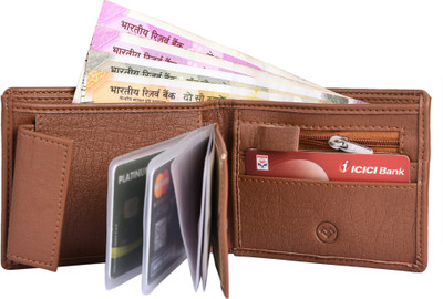 MATIN Life Men Tan Artificial Leather Wallet(9 Card Slots)