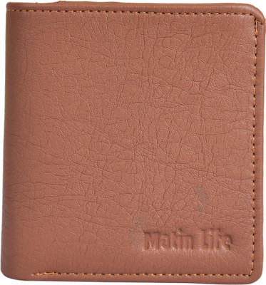 MATIN Life Men Tan Artificial Leather Wallet(8 Card Slots)