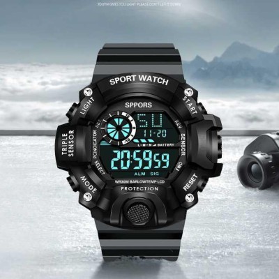 ROSEVILLA Jee Shok Water Proof Automatic Digital Sport Army Boya&Men Analog-Digital Watch  - For Boys