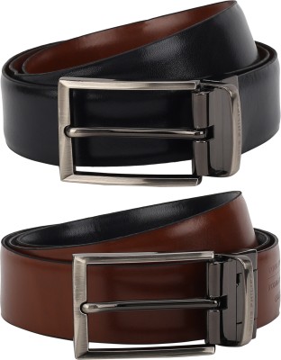 LOUIS PHILIPPE Men Black, Brown Genuine Leather Reversible Belt