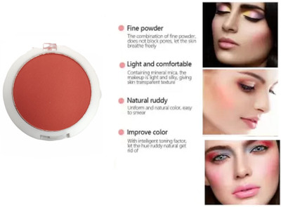 MYEONG Make Up Studio Blush with Brush Pressed Powder Blush(PEACH PINK)