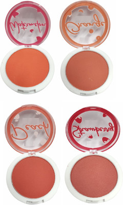 MYEONG Professional Cheek Blush Coral Craving Flash Blusher Pink Makeup Long-Lasting Face Check Blush(MULTI-COLOR)