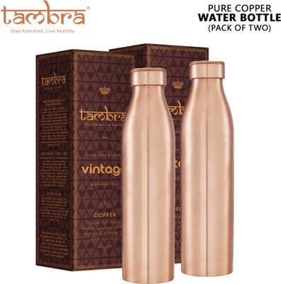 Tambra 1900 ml Copper Bottle(Pack of 2, Copper)