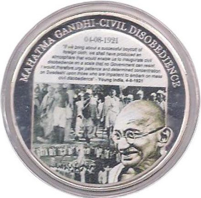 Prideindia (1921-2015) MAHATMA GANDHI - ANNIVERSARY OF CIVIL DISOBEDIENCE CALLED BY GANDHIJI - 4TH AUG. 1921 - INDIA - PACK OF 1 SILVERPLATED EXTREMELY RARE COIN Medieval Coin Collection(1 Coins) Prideindia (1921-2015) MAHATMA GANDHI - ANNIVERSARY OF CIVIL DISOBEDIENCE CALLED BY GANDHIJI - 4TH AUG. 1921 - INDIA - PACK OF 1 SILVERPLATED EXTREMELY RARE COIN Medieval Coin Collection(1 Coins)
