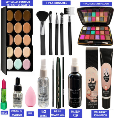 INWISH waterproof makeup kit combo pack of 16 Pcs with E(16 Items in the set)