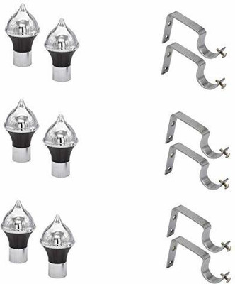 Rab Silver, Brown Rod Rail Bracket(Pack of 6)
