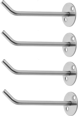 Nixnine NX2710 Stainless Steel Display Hook Hanger Showroom/Mobile Shop/Wall Mount/Clothing (12 Inch) Pack of 4 Door Hanger