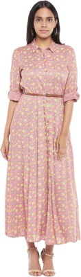 Honey By Pantaloons Women Gathered Pink Dress