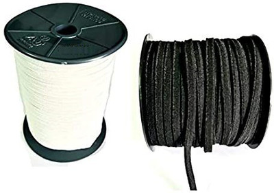 ZENITH Woven White, Black Elastic(4 m)