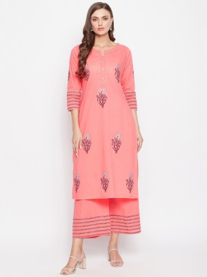 BITTERLIME Women Kurta Palazzo Set