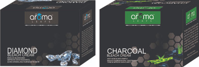 AlAroma Leafs DIAMOND BLEACH CREAM WITH CHARCOAL BLEACH CREAM (PACK OF 2)(650 g)