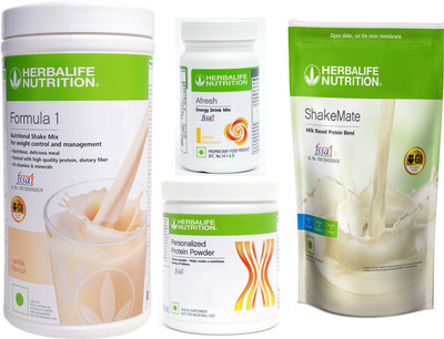HERBALIFE NUTRITIONAL SHAKE MIX FORMULA 1 VANILA (500g)+ PROTIEN POWDER (200g) + AFRESH LEMON (50g) + SHAKE MATE (500g) SET OF 4 PCS FOR HEALTHY WEIGHT CONTROL Combo(4 PCS (1250gm)) HERBALIFE NUTRITIONAL SHAKE MIX FORMULA 1 VANILA (500g)+ PROTIEN POWDER (200g) + AFRESH LEMON (50g) + SHAKE MATE (500g) SET OF 4 PCS FOR HEALTHY WEIGHT CONTROL Combo(4 PCS (1250gm))