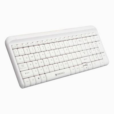 ZEBRONICS Zeb-Glide / Multimedia, Rupee Symbol Key, Gold Plated USB Connector Wired USB Desktop Keyboard  (White)