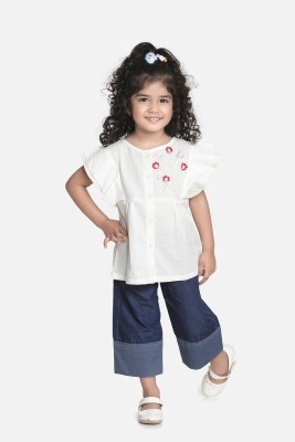 Aww Hunnie Girls Casual Top Jeans(WHITE)