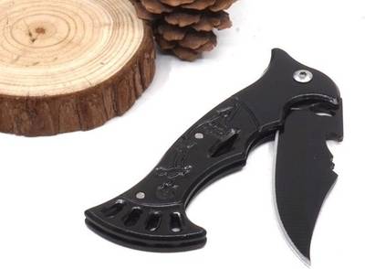 AlexVyan Black W41 Pocket Camping Folding Knife Stainless Steel Blade Liner Lock Knives Pocket Knife