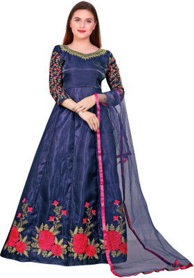 KRINA ENTERPRISES Flared/A-line Gown(Blue)