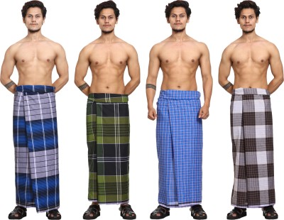 GOWRI TEX Checkered Multicolor Lungi