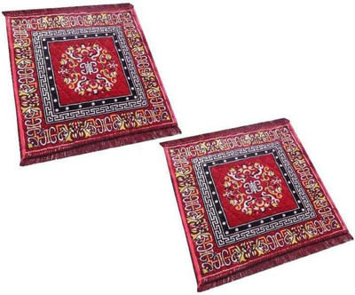 Malan Velvet Prayer Mat(Red, Large, Pack of 2) deal from flipkart