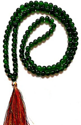 RATAN BAZAAR Green tourmaline natural beads mala for men and women Tourmaline Crystal Chain
