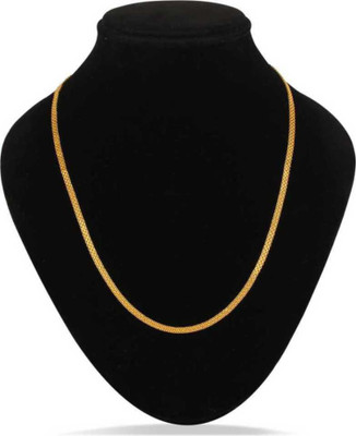 Crazy Queens Light Weight Gold-plated Brass Chatai Chain For Girls/Womans Brass Chain