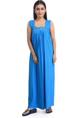 Piyali's Creation Women's Women Nighty(Blue)