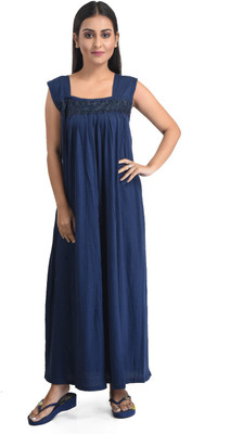 Piyali's Creation Women's Women Nighty(Dark Blue)