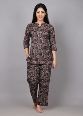 Miss Rekha Women Printed Multicolor Top & Pyjama Set