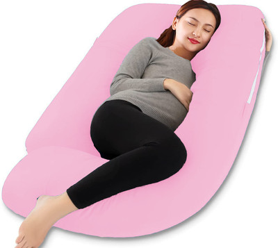 WILD MINT Microfibre Pregnancy Pillow Pack of 1 Solid(Pink)