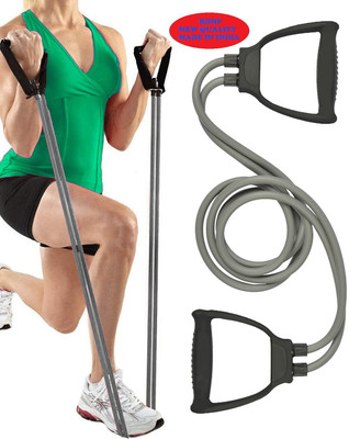 BDMP Unbreakable Toning Tube D Shape Handle Physical Therapy Muscle Resistance Tube(Multicolor)