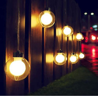 U.R.M. Enterprises 20 LEDs 6.1 m Yellow Steady Ball Rice Lights(Pack of 1)