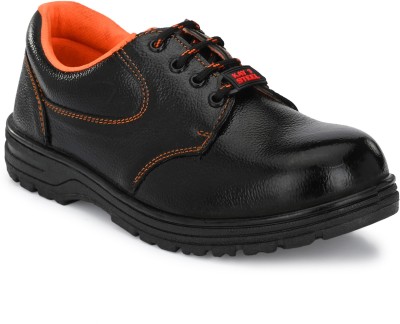 kay1steel Steel Toe Genuine Leather Safety Shoe(Black, S1P, Size 7)
