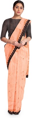 Maruti Fashion Hub Self Design Bollywood Art Silk Saree(Orange)