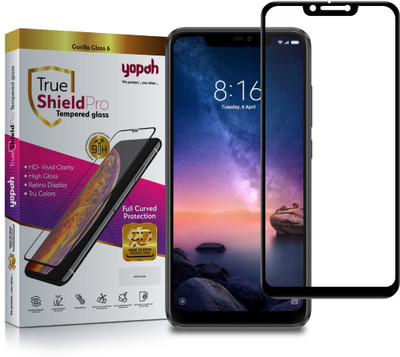Yopah Edge To Edge Tempered Glass for Mi Redmi Note 6 Pro(Pack of 1)