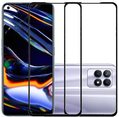 ECMERED Edge To Edge Tempered Glass for Realme 8I(Pack of 2)