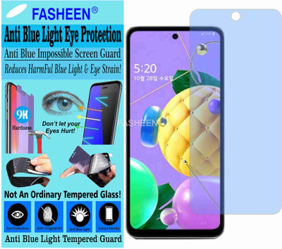 Fasheen Tempered Glass Guard for LG Q52 (Impossible UV AntiBlue Light)(Pack of 1)