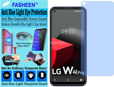 Fasheen Tempered Glass Guard for LG W41 (Impossible UV AntiBlue Light)(Pack of 1)