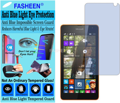 Fasheen Tempered Glass Guard for MICROSOFT LUMIA 535 (Impossible UV AntiBlue Light)(Pack of 1)