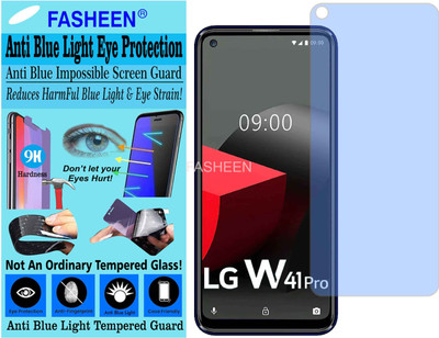 Fasheen Tempered Glass Guard for LG W41 PLUS (Impossible UV AntiBlue Light)(Pack of 1)