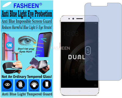 Fasheen Tempered Glass Guard for MICROMAX DUAL 5 E4820 (Impossible UV AntiBlue Light)(Pack of 1)