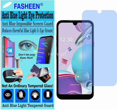 Fasheen Tempered Glass Guard for LG Q31 (Impossible UV AntiBlue Light)(Pack of 1)